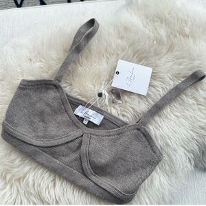 L'AGENCE Taupe Knit Bralette